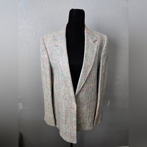 Vintage Multicolor Herringbone Blazer